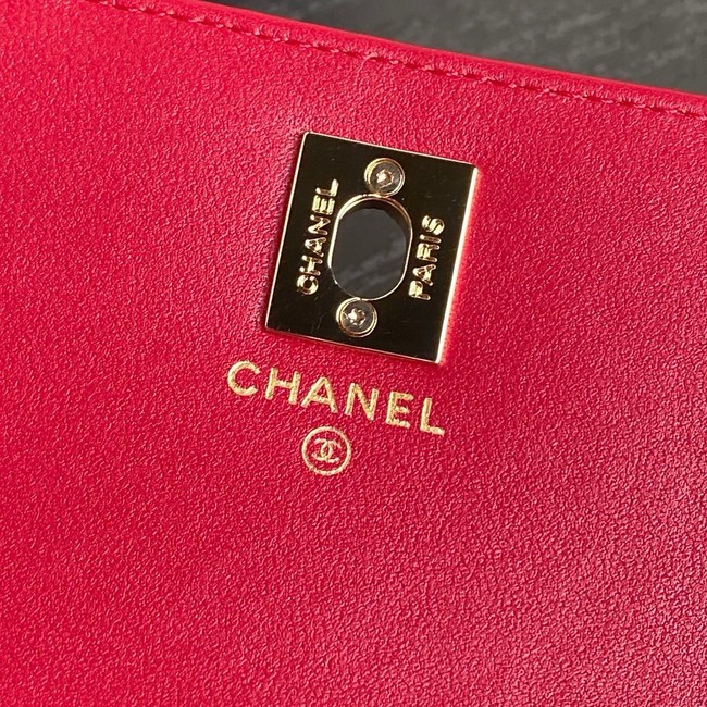 Chanel WALLET ON CHAIN AP4300 red