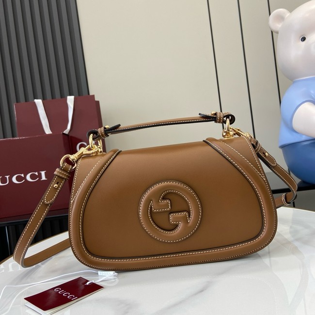 GUCCI BLONDIE SMALL TOP HANDLE BAG 815714 Brown