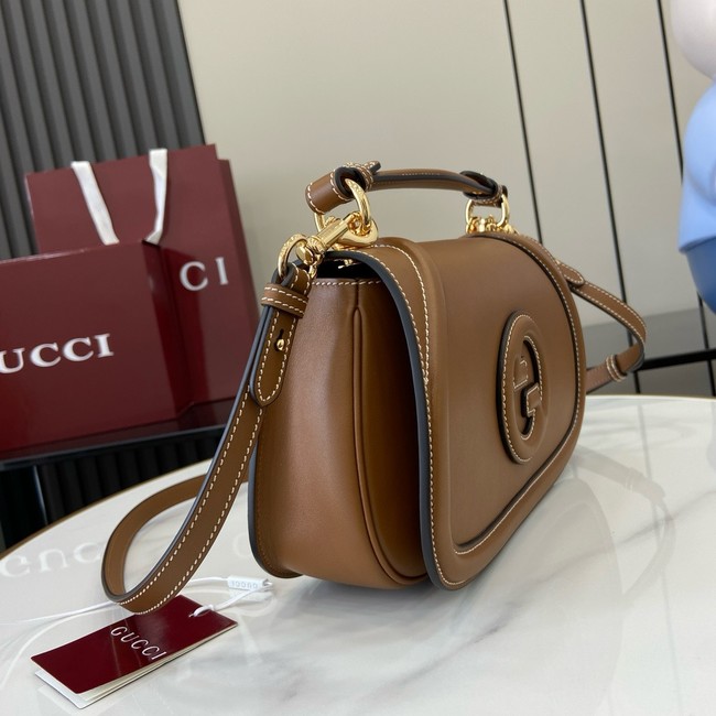 GUCCI BLONDIE SMALL TOP HANDLE BAG 815714 Brown