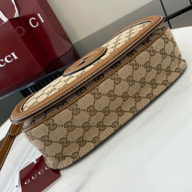 GUCCI BLONDIE SMALL TOP HANDLE BAG GG canvas 815714 Brown