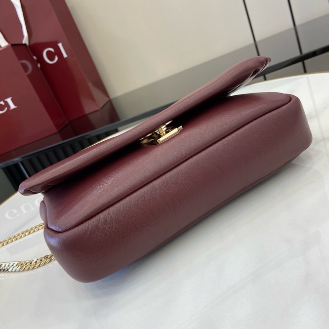 Gucci GG MILANO MINI TOP HANDLE BAG 806017-2 Rosso Ancora red