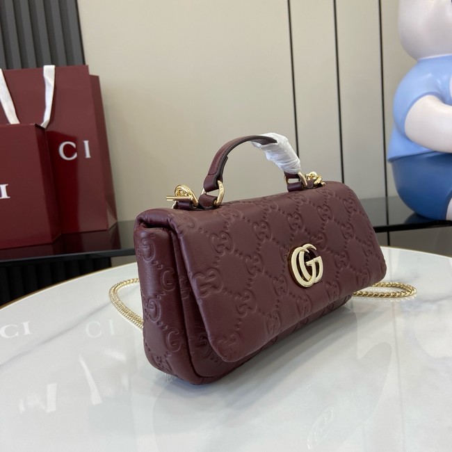 Gucci GG MILANO MINI TOP HANDLE BAG 806017-3 Rosso Ancora red