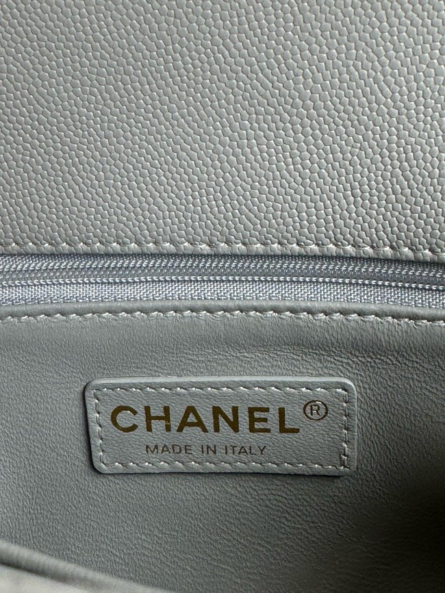 Chanel FLAP BAG WITH TOP HANDLE A92990 gray