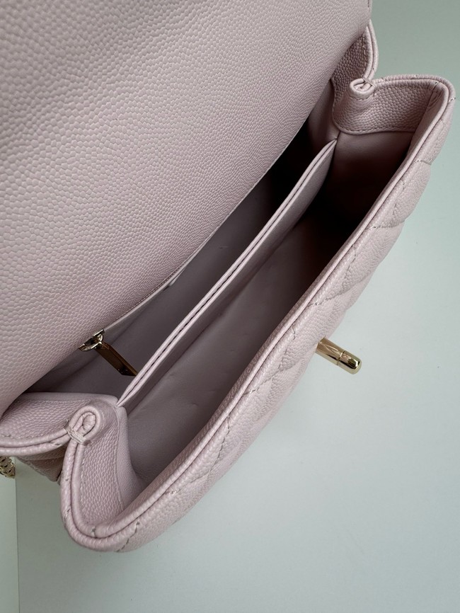 Chanel FLAP BAG WITH TOP HANDLE A92990 light pink