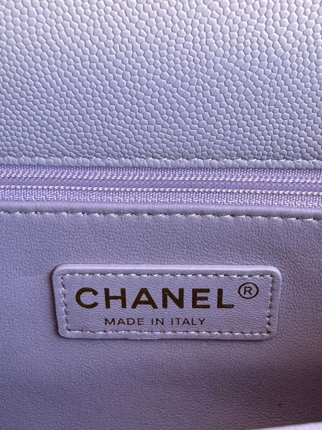 Chanel FLAP BAG WITH TOP HANDLE A92990 purple