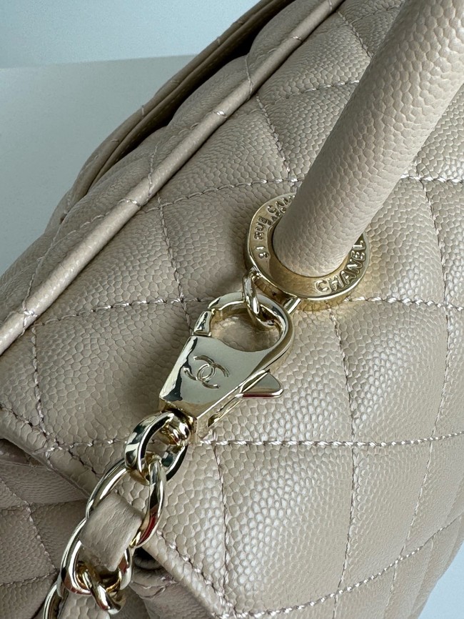 Chanel LARGE FLAP BAG WITH TOP HANDLE A92991 Beige