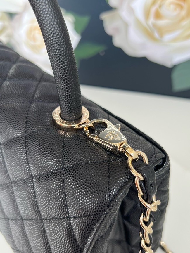 Chanel LARGE FLAP BAG WITH TOP HANDLE A92991 black