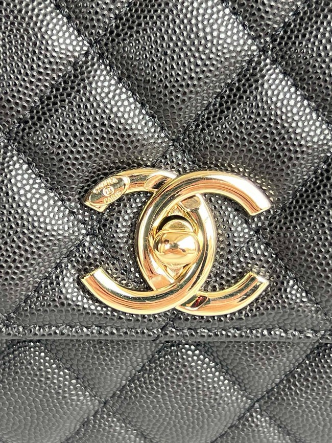 Chanel LARGE FLAP BAG WITH TOP HANDLE A92991 black