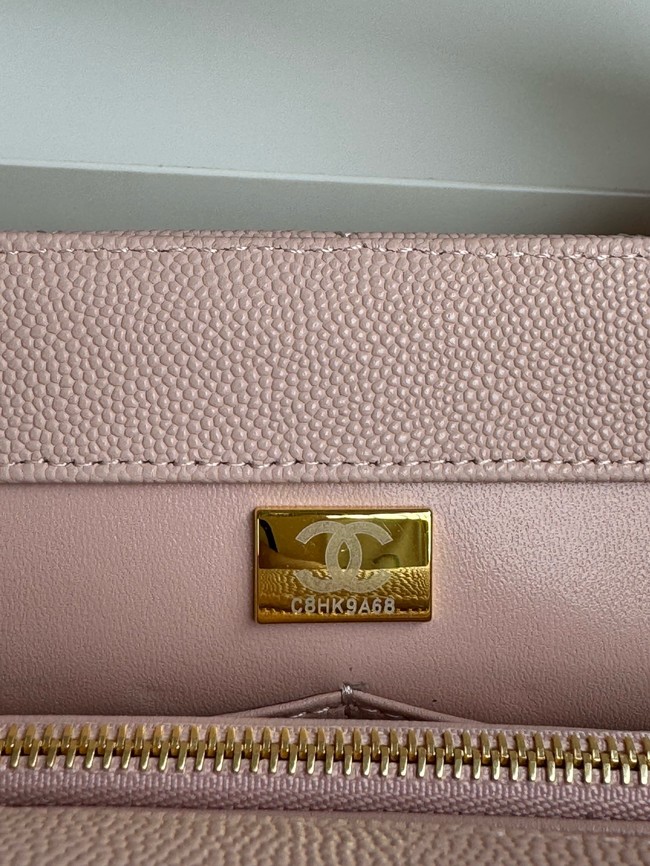 Chanel LARGE FLAP BAG WITH TOP HANDLE A92991 pink