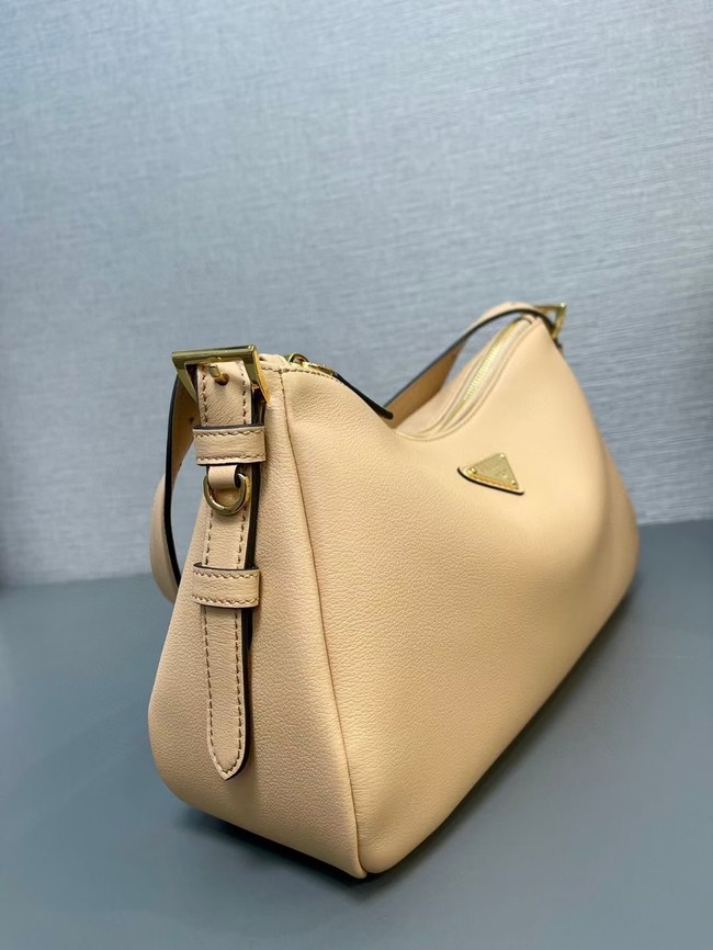 Prada Aimee medium leather shoulder bag 1BC229 Travertine