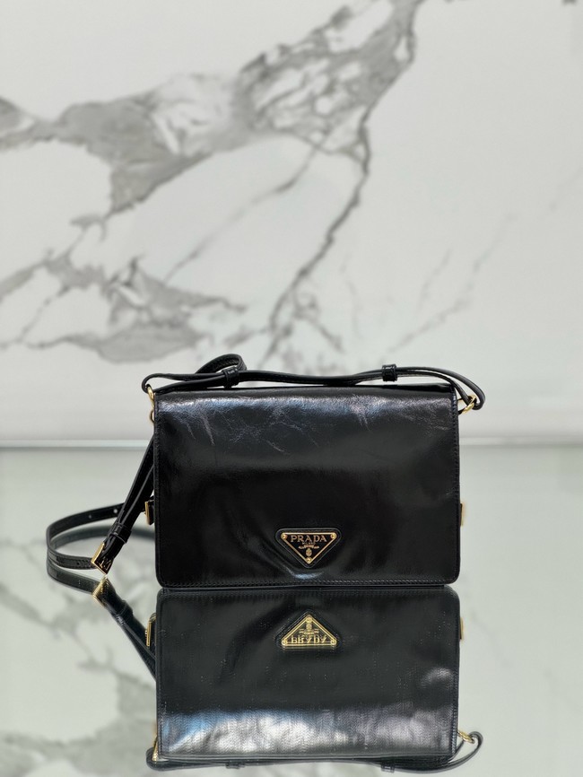 Prada Leather shoulder bag 1BD082 black