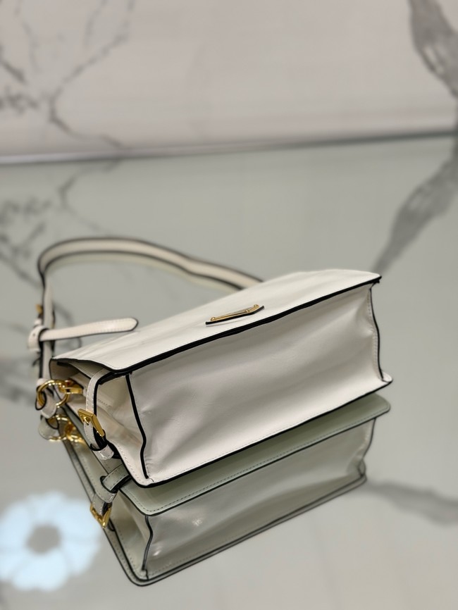 Prada Leather shoulder bag 1BD082 white