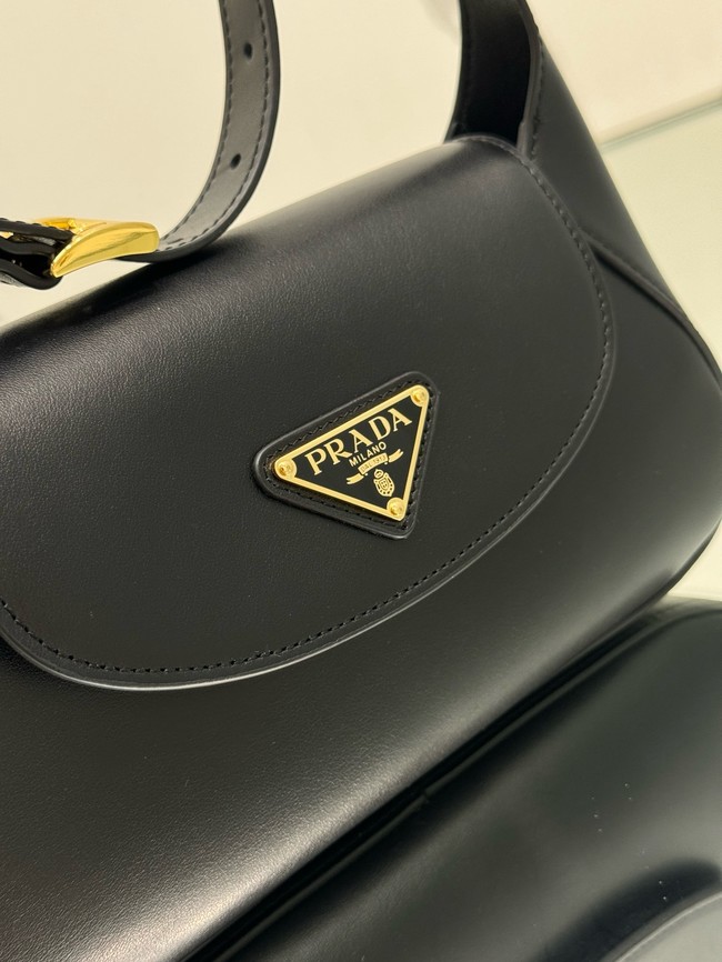 Prada Small leather shoulder bag 1BD358 black