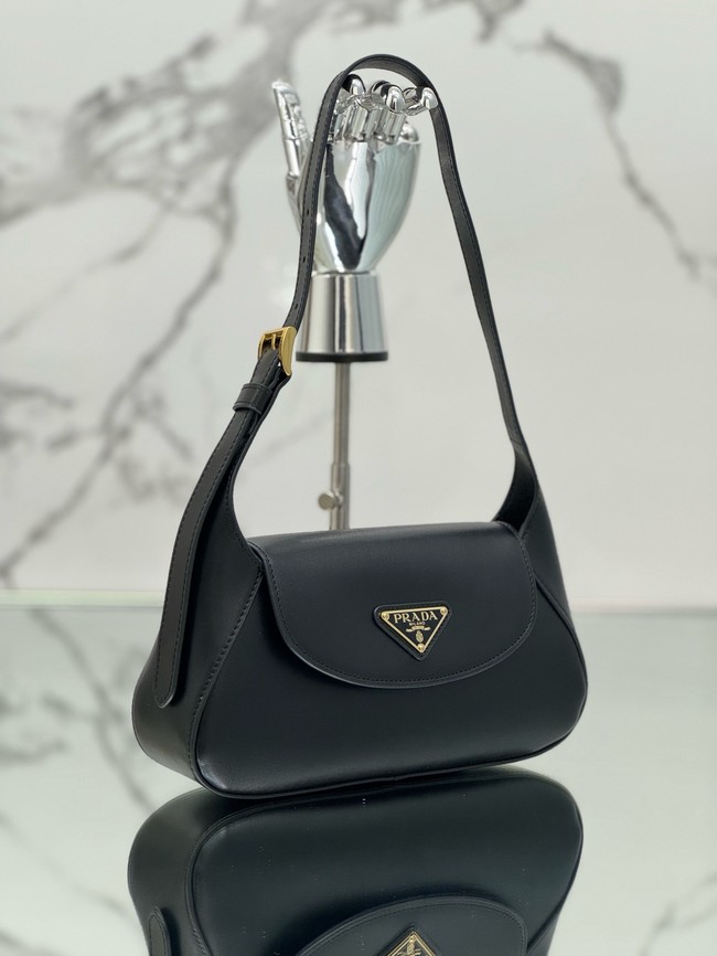 Prada Small leather shoulder bag 1BD358 black