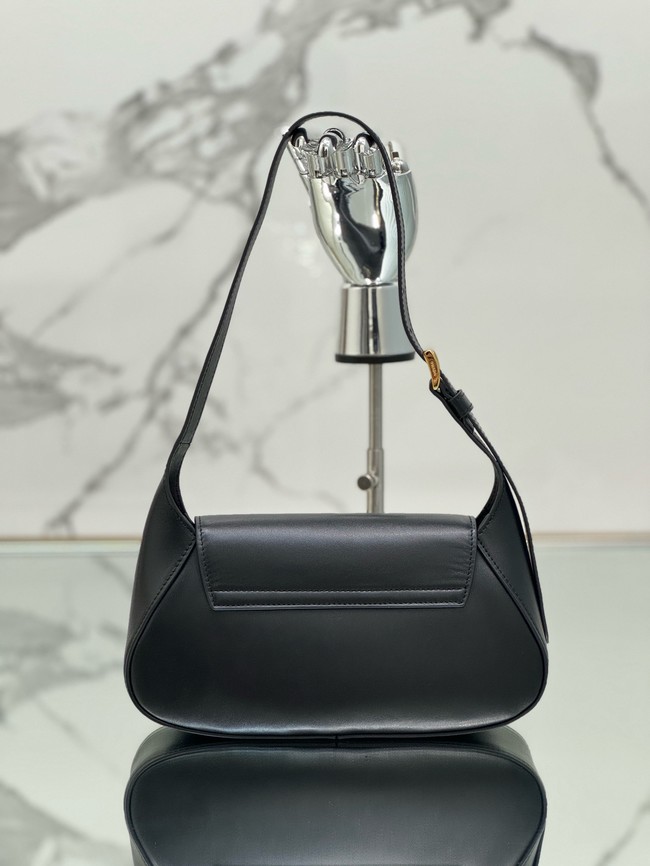 Prada Small leather shoulder bag 1BD358 black