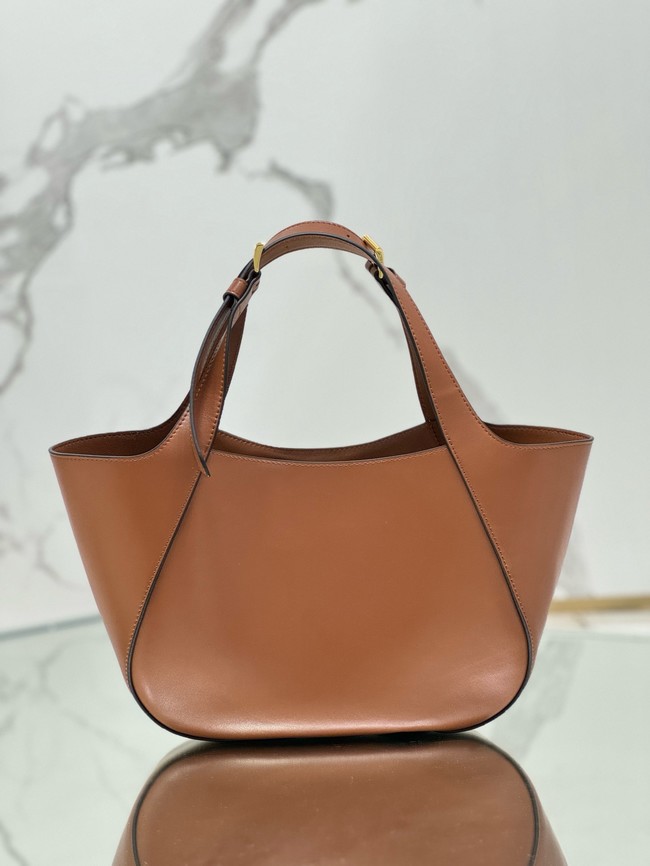 Prada medium leather tote bag 1BG483 Caramel