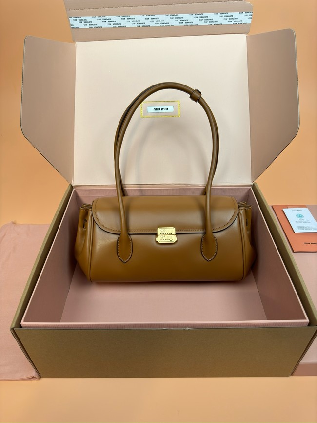 MIU MIU Leather Handle Bag 2233 brown