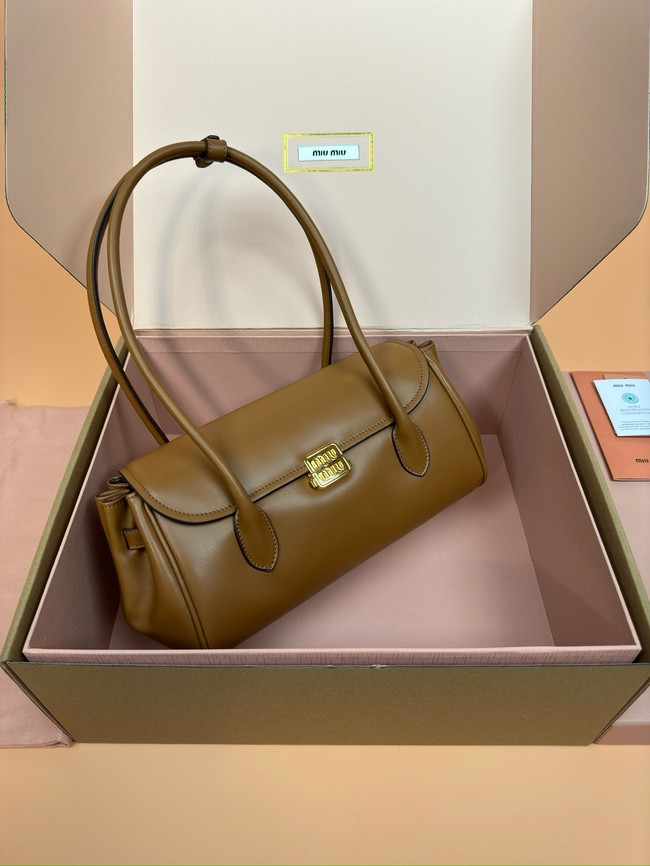 MIU MIU Leather Handle Bag 2233 brown