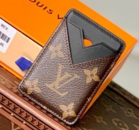 Louis Vuitton Porte-Cartes Magnet M12853 brown&black