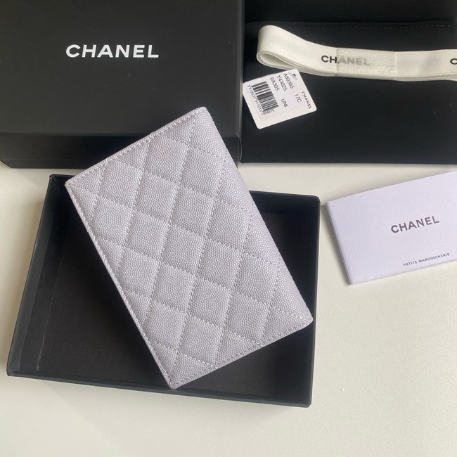 Chanel Leather Wallet B80385 light purple