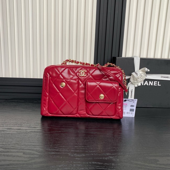 CHANEL CLUTCH WITH CHAIN AS4933 red