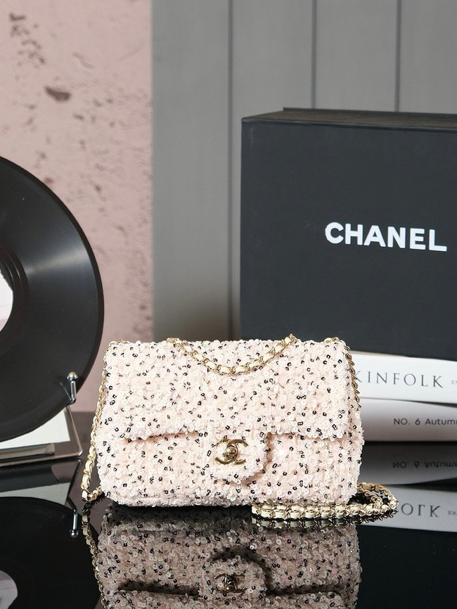 CHANEL EVENING BAG AS4298 White & Silver