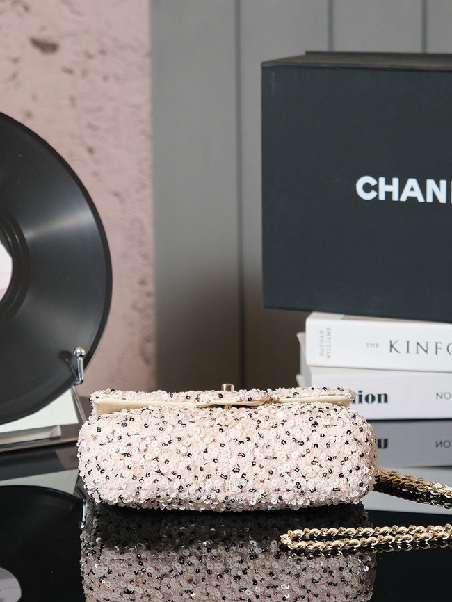 CHANEL EVENING BAG AS4298 White & Silver