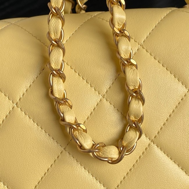 Chanel FLAP BAG WITH TOP HANDLE AS5317 yellow