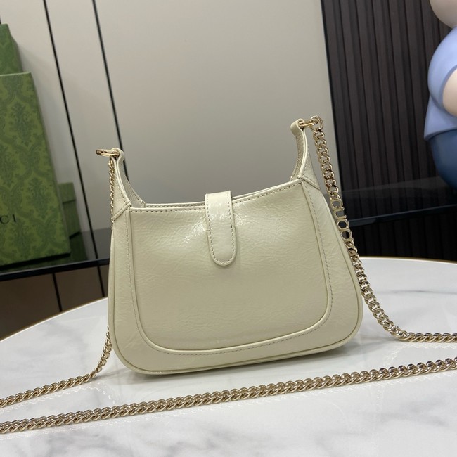 GUCCI JACKIE NOTTE MINI BAG 782889 Ivory patent leather