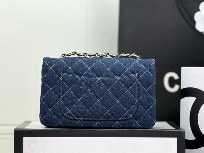 Chanel CLASSIC 11.12 SMALL HANDBAG Denim 1116 DARK BLUE