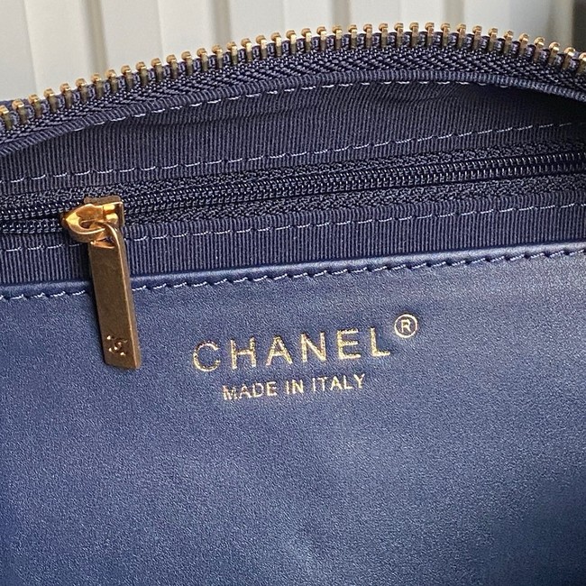 Chanel LARGE HOBO BAG Washed Denim AS5339 dark Blue