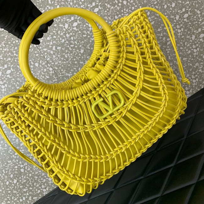 VALENTINO Mini VLOGO calfskin bag 0997 yellow