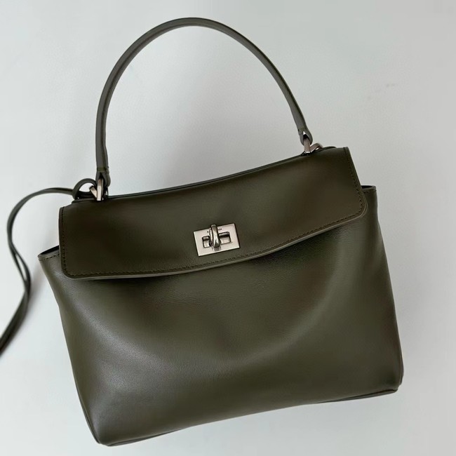 Balenciaga Rodeo Mini Handbag smooth calfskin 795456 green