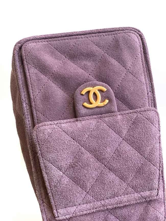 Chanel SUEDE HOBO BAG AS5293 Purple