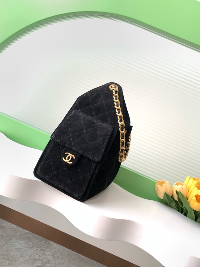 Chanel SUEDE HOBO BAG AS5293 black