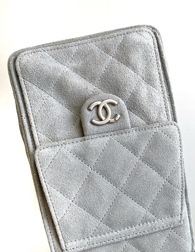 Chanel SUEDE HOBO BAG AS5293 gray