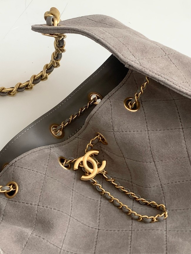 Chanel SUEDE HOBO BAG AS5311 DARK GRAY