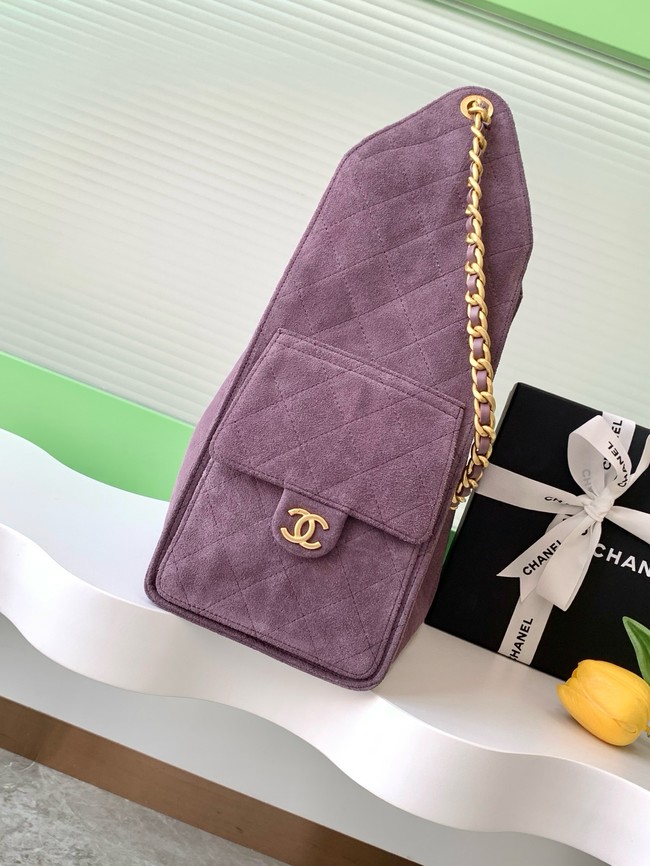 Chanel SUEDE HOBO BAG AS5311 Purple