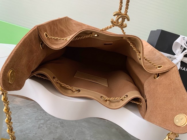 Chanel SUEDE HOBO BAG AS5311 brown