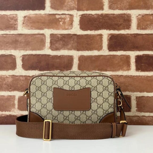 Gucci GG EMBLEM SMALL CROSSBODY BAG 821155 Brown