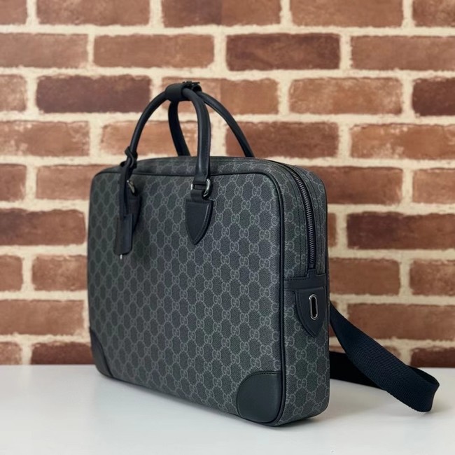 Gucci GG EMBLEM MEDIUM BRIEFCASE 821149 black