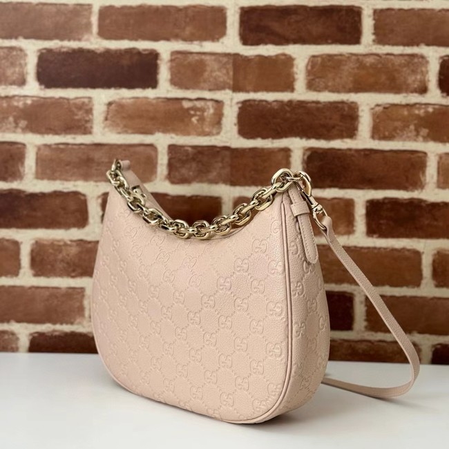 Gucci GG EMBLEM MEDIUM SHOULDER BAG 820453 Light pink