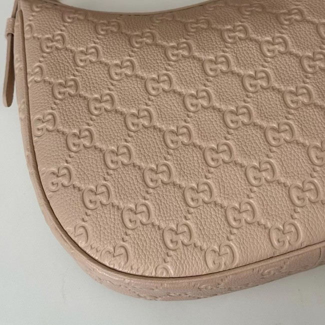 Gucci GG EMBLEM MEDIUM SHOULDER BAG 820453 Light pink