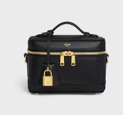 CELINE VANITY IN SMOOTH SATINATED CALFSKIN 119463 black