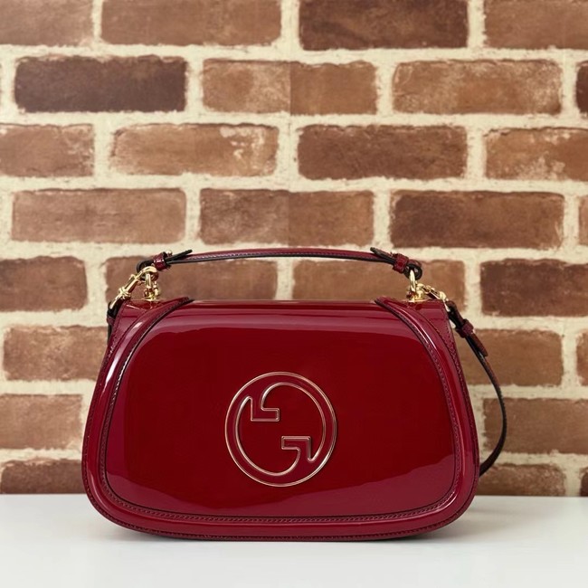 GUCCI BLONDIE MEDIUM TOP HANDLE BAG 815719 Rosso Ancora red