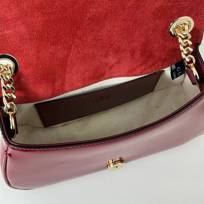 GUCCI BLONDIE MINI SHOULDER BAG 815711 Rosso Ancora red