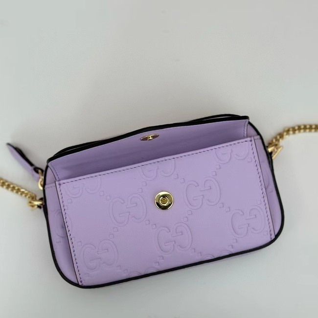 Gucci GG SUPER MINI SHOULDER BAG 781554 Purple