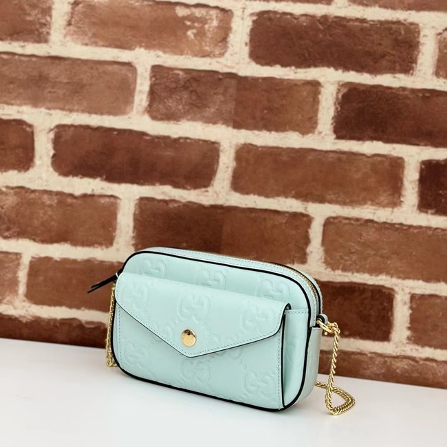 Gucci GG SUPER MINI SHOULDER BAG 781554 light green