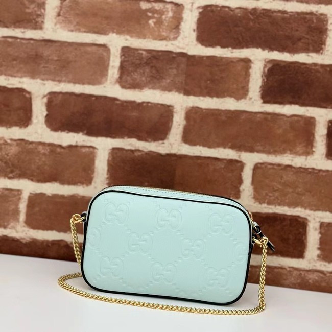 Gucci GG SUPER MINI SHOULDER BAG 781554 light green