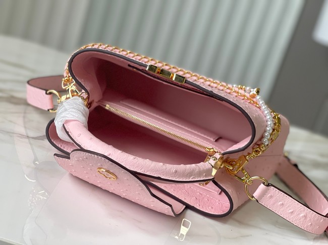 Louis Vuitton Ostrich Capucines BB M12345 pink